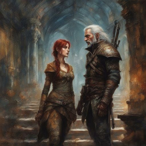 Geralt and Triss Illustration