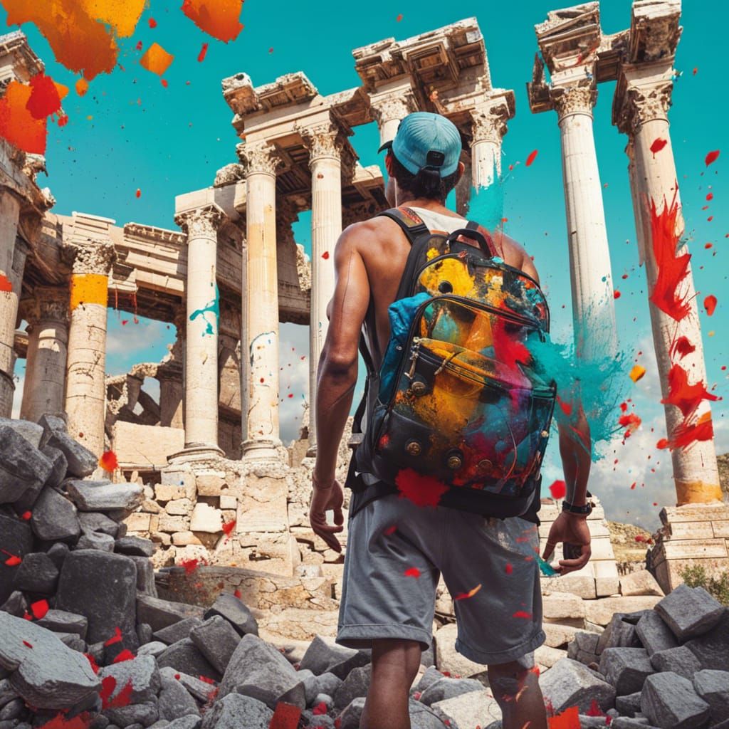 Ephesus Ruins Tour: Digital Collage Art