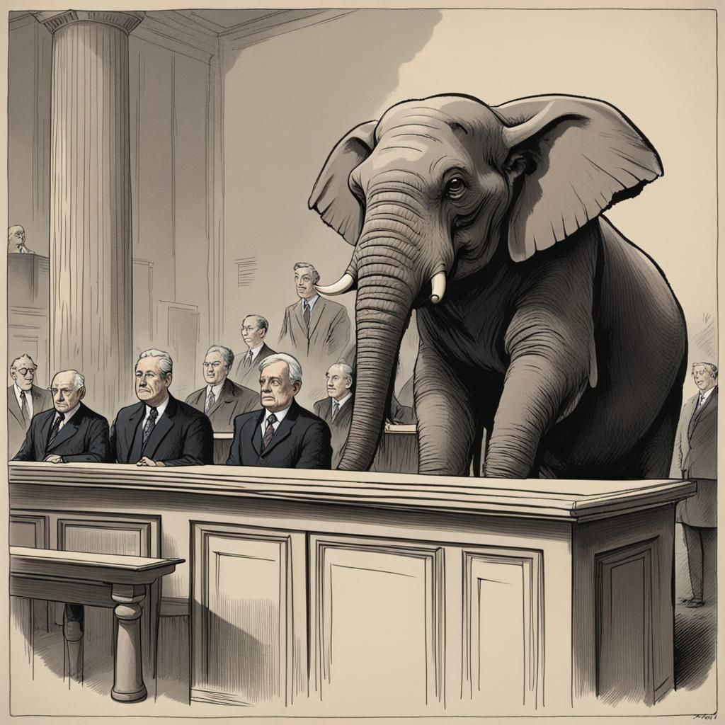 Cartoon Judges Ignore Elephant Witness