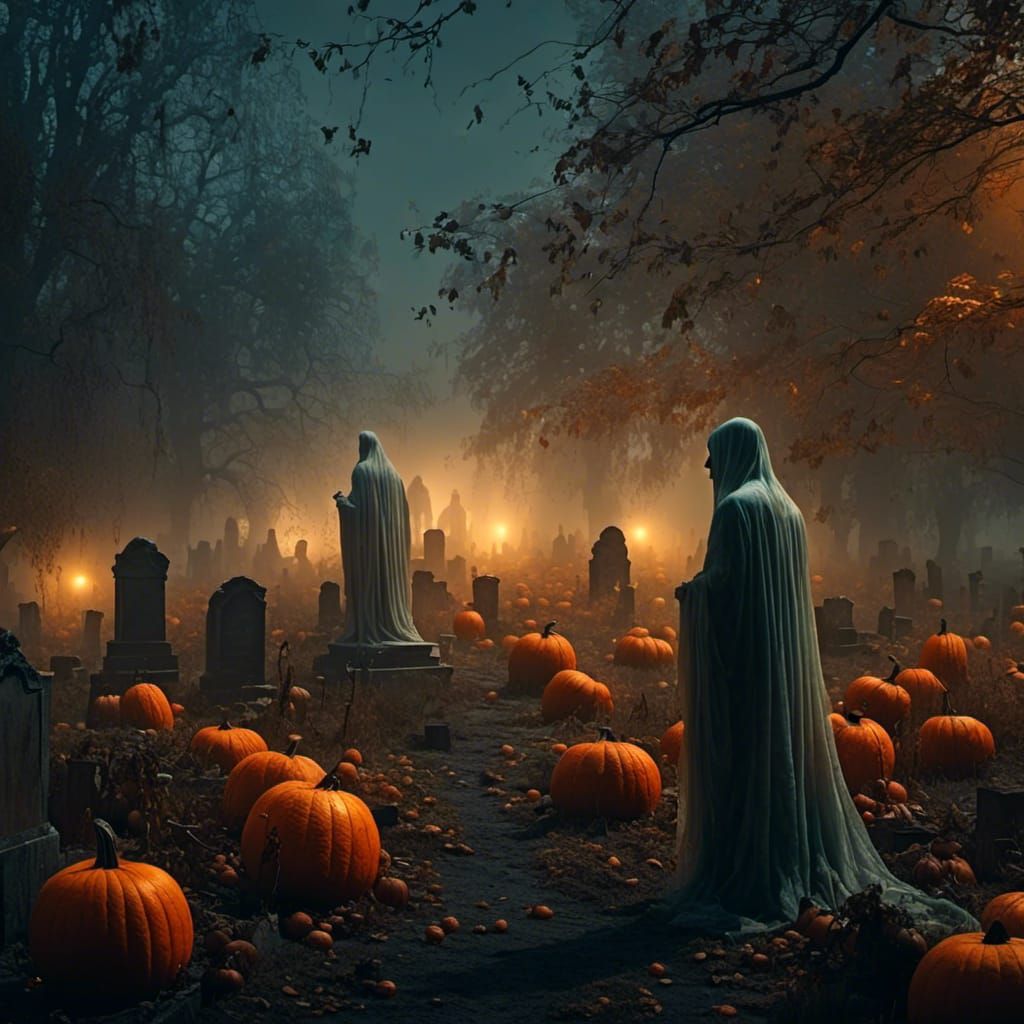 Haunted Pumpkin Patch with Jack O' Lanterns