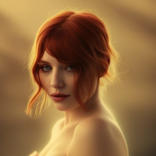 Ethereal Portrait of Actresses in Nouveau Art Style