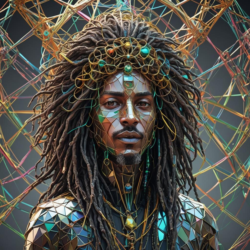 Rastafarian Holographic Geometric Art on Artstation