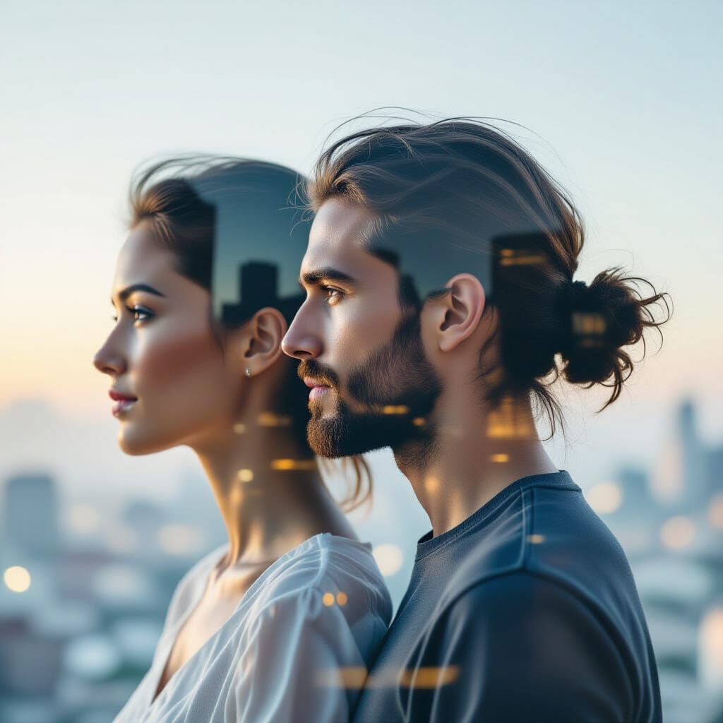 Abstract Double Exposure Effect