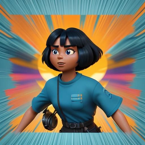 Dora the Explorer in Vibrant 3D Digital Art