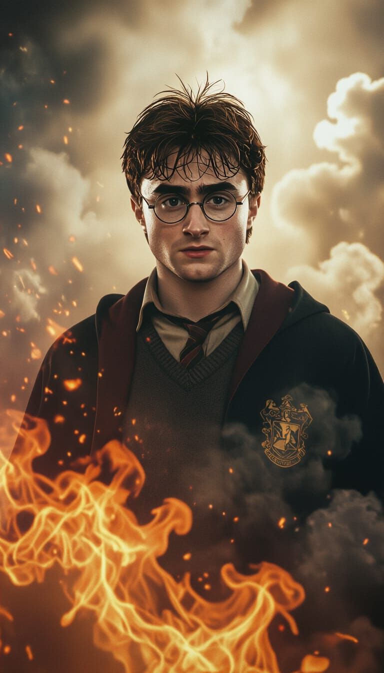 Harry Potter in Atomic Fire, Cinematic Film Still