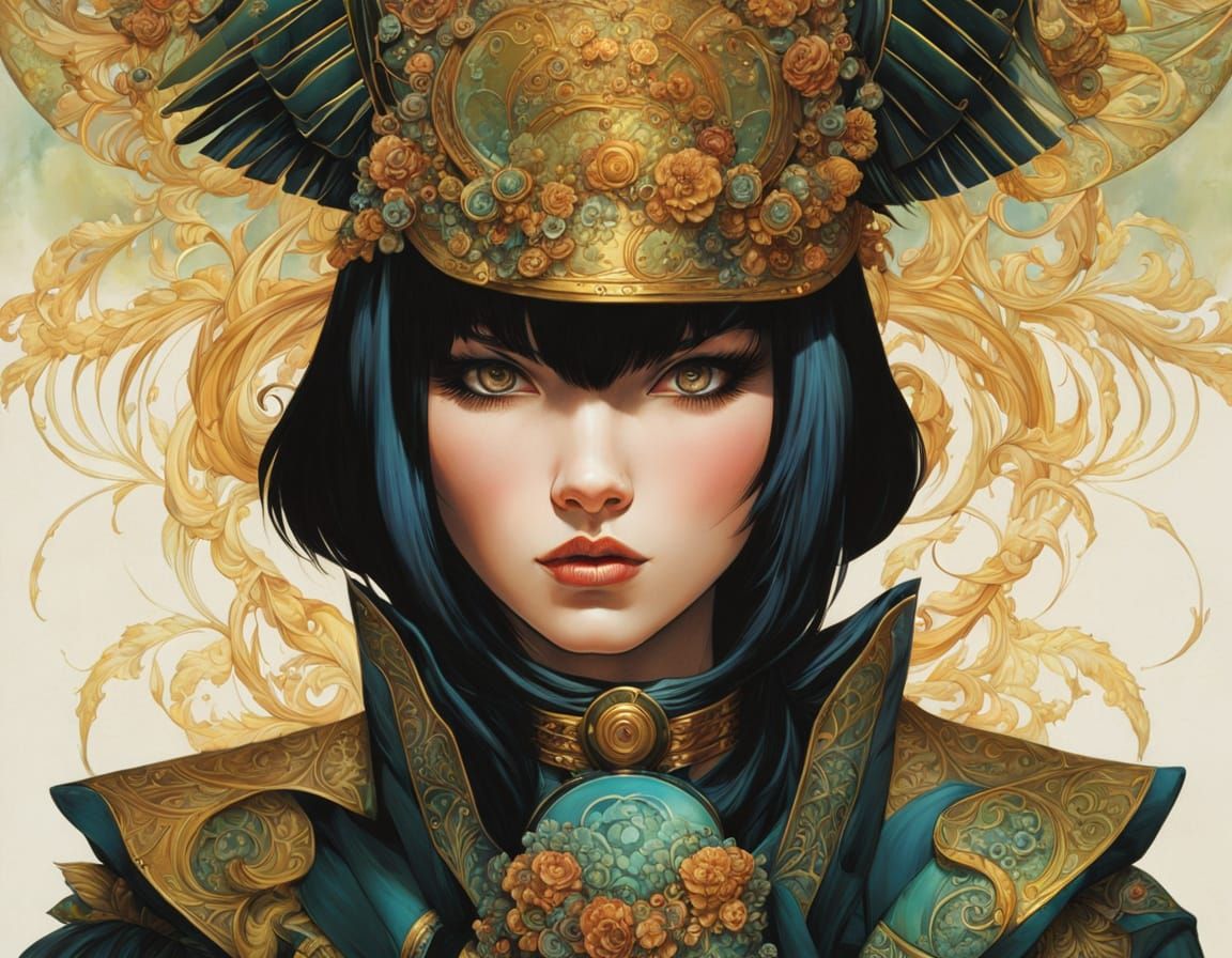 Surreal Portrait of a Woman in Evocative Style