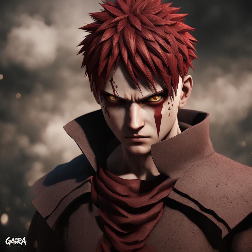 Gaara in Dark Souls Style: 8k Hyperrealistic Rendering