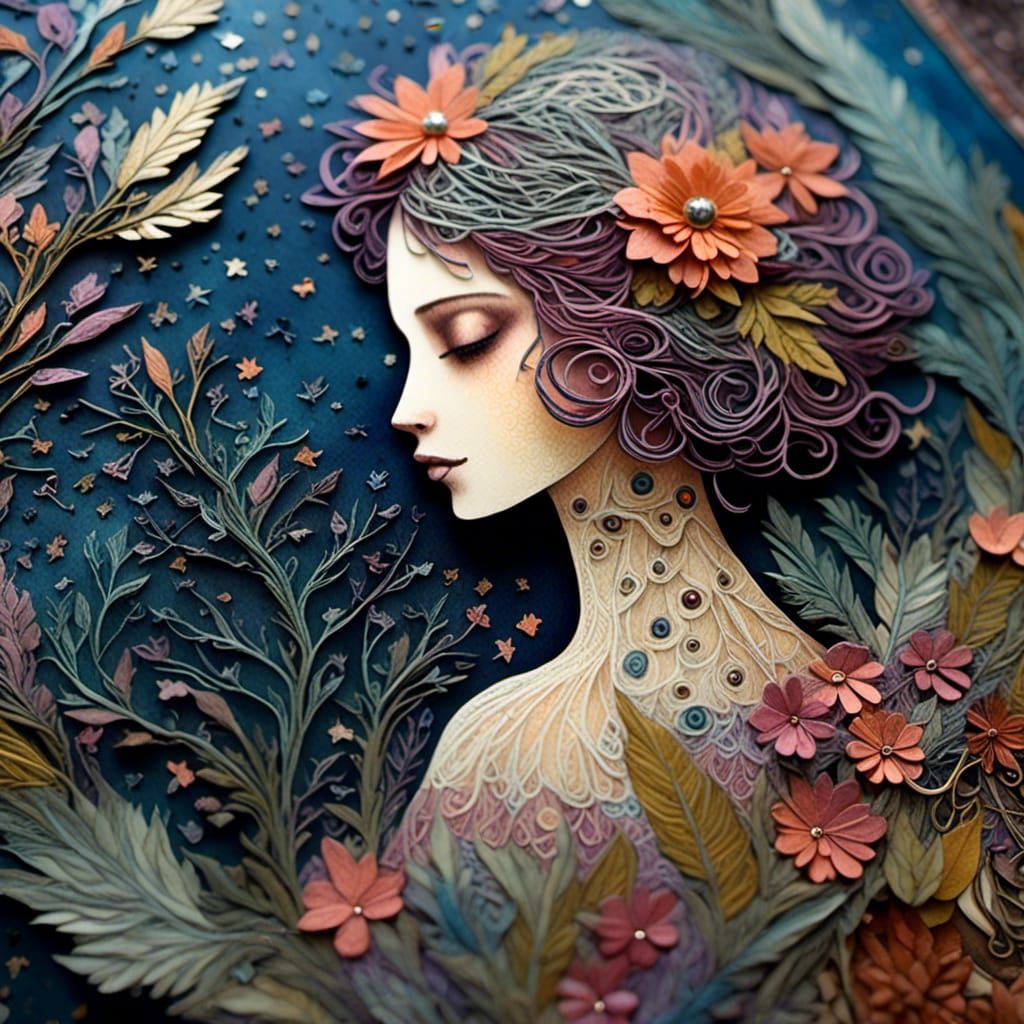 Magical Folklore Dream in Colored Pencil Style