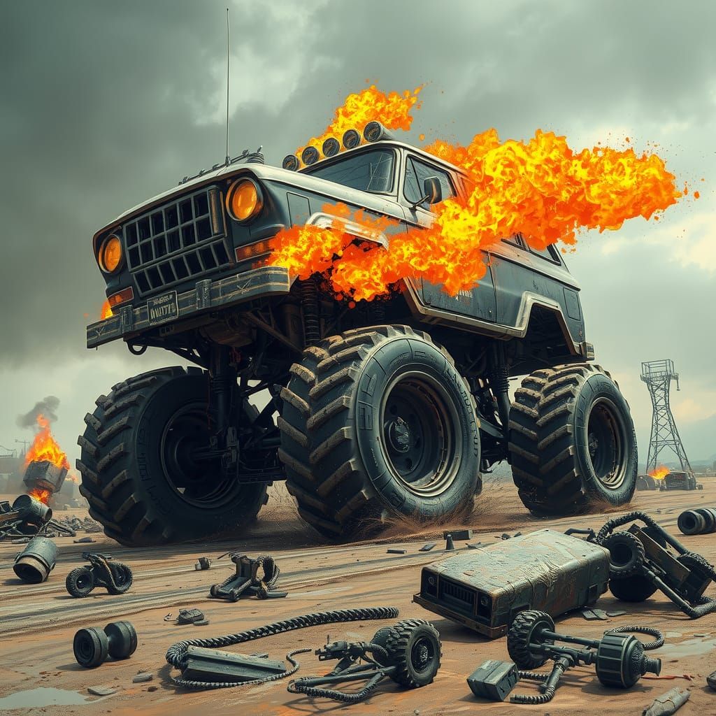 Fire-Breathing Monster Truck Rages Through Post-Apocalyptic ...