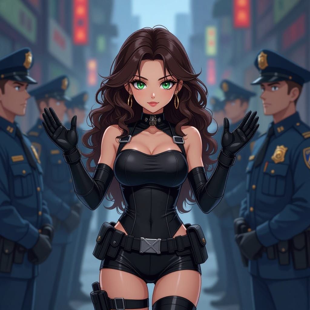 Anime Assassin in Midnight Metropolis