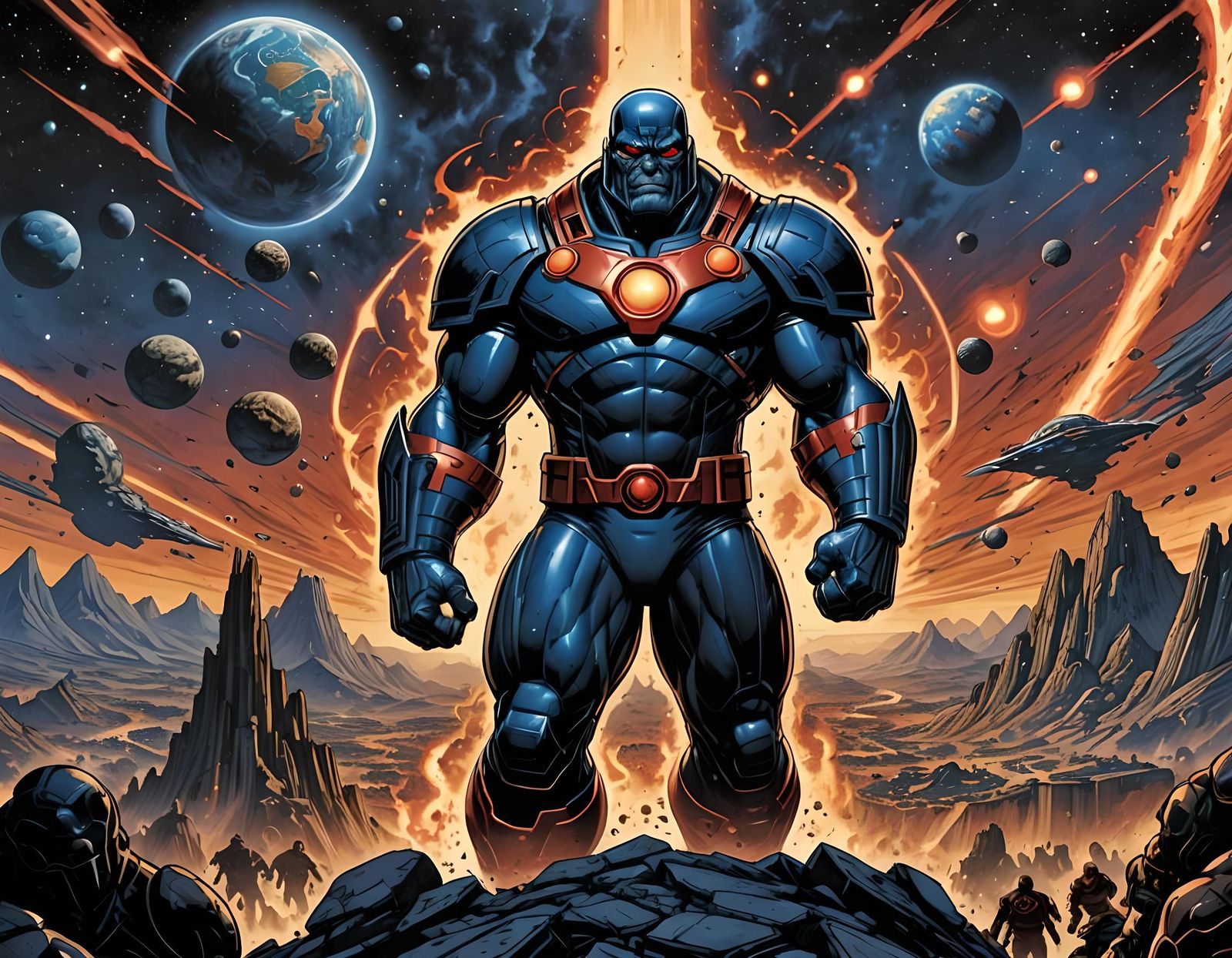 Darkseid on Apokolips: Comic Book Art