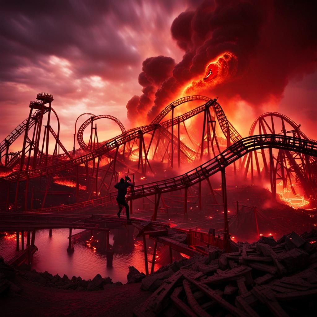 Purgatory Theme Park: Rollercoaster to Hell in Apocalyptic S...