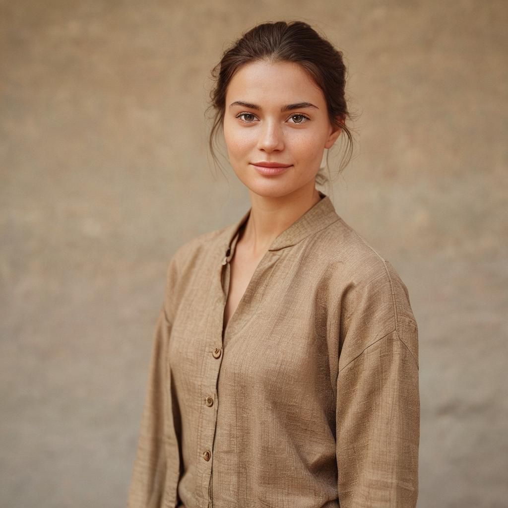 Inviting Portrait in Natural Light with Gentle Smile