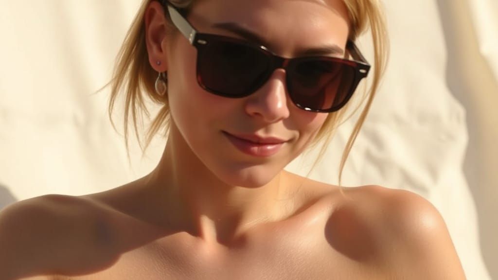 AI Interpretation of Sun Tanning Concept