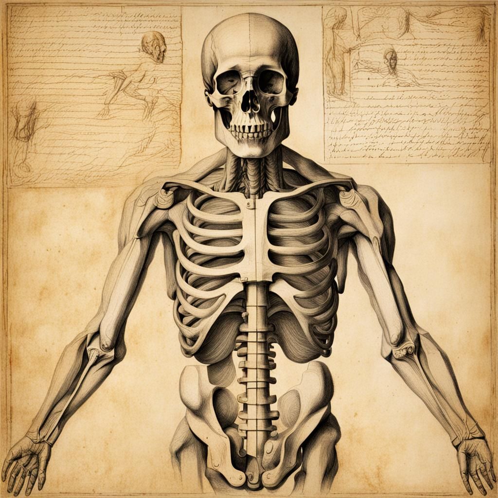 Renaissance Inspired Human Anatomy Drawing