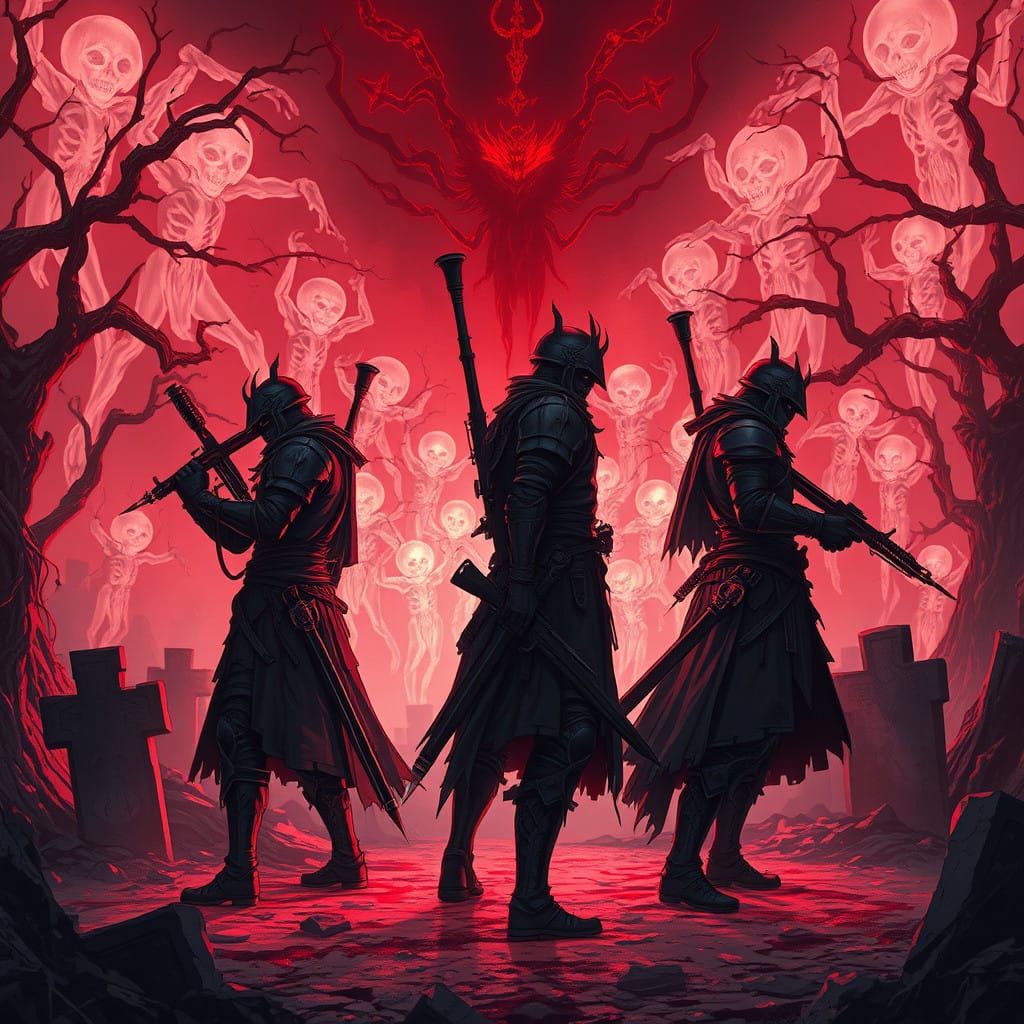 Mercenaries Battle Vengeful Spirits in a Haunting, Cel-Shade...