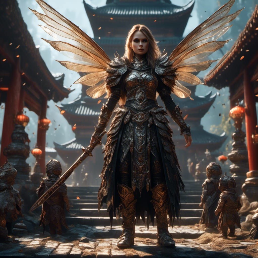 Fairy Dwarf Spirit in Dark Fantasy Realism