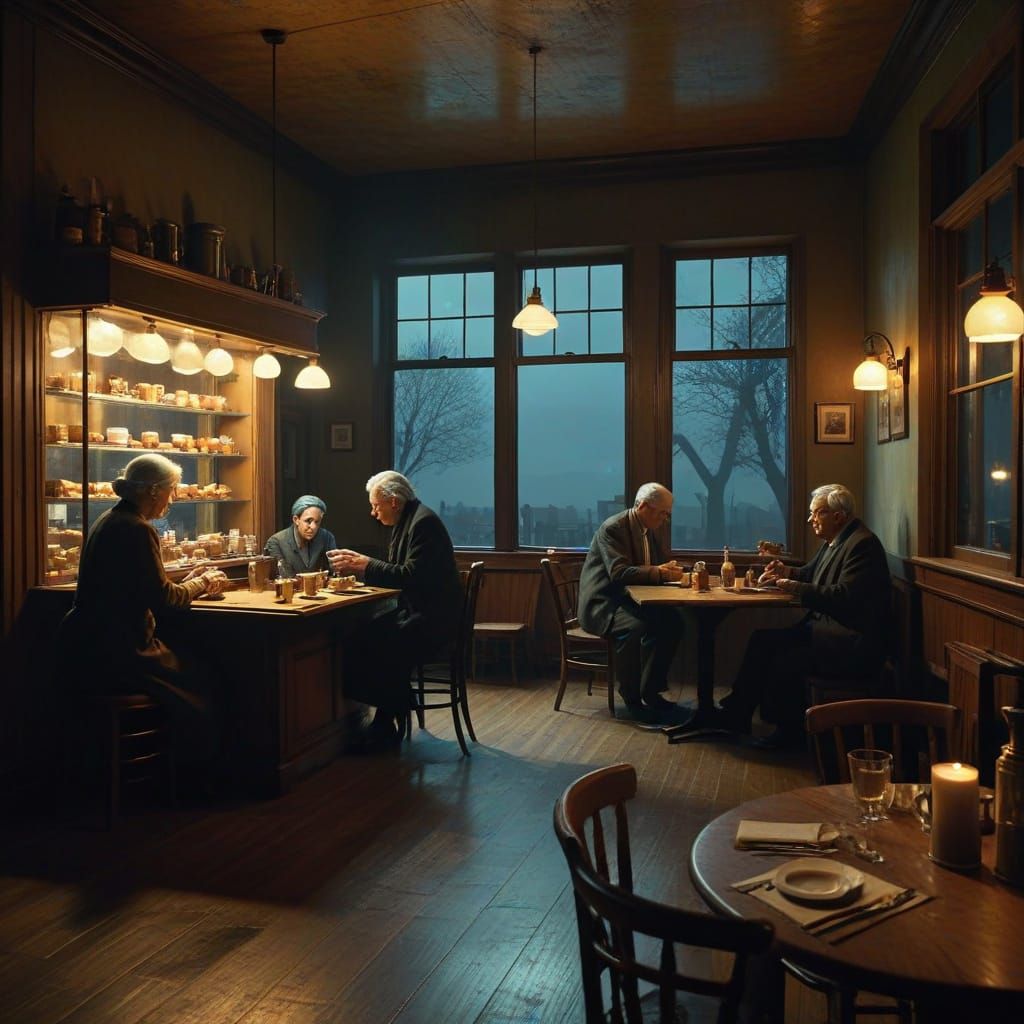 Enchanted Evening in a Whimsical Café