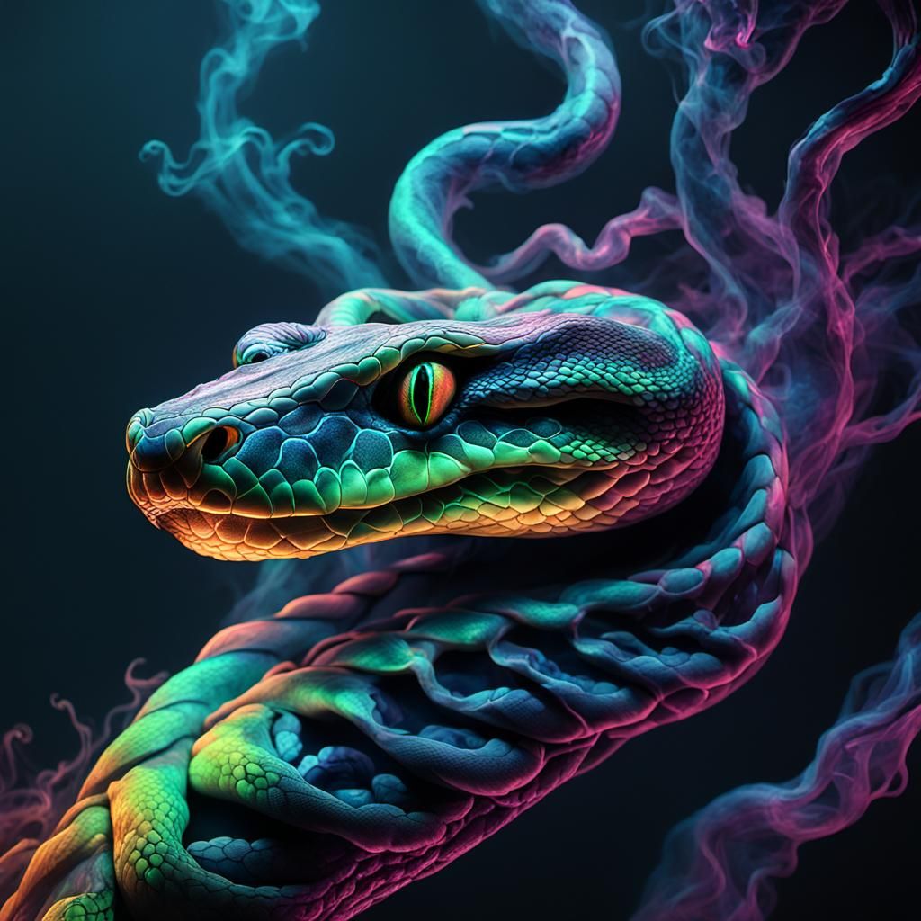 Chemiluminescent Python X-Ray with Intricate Veins