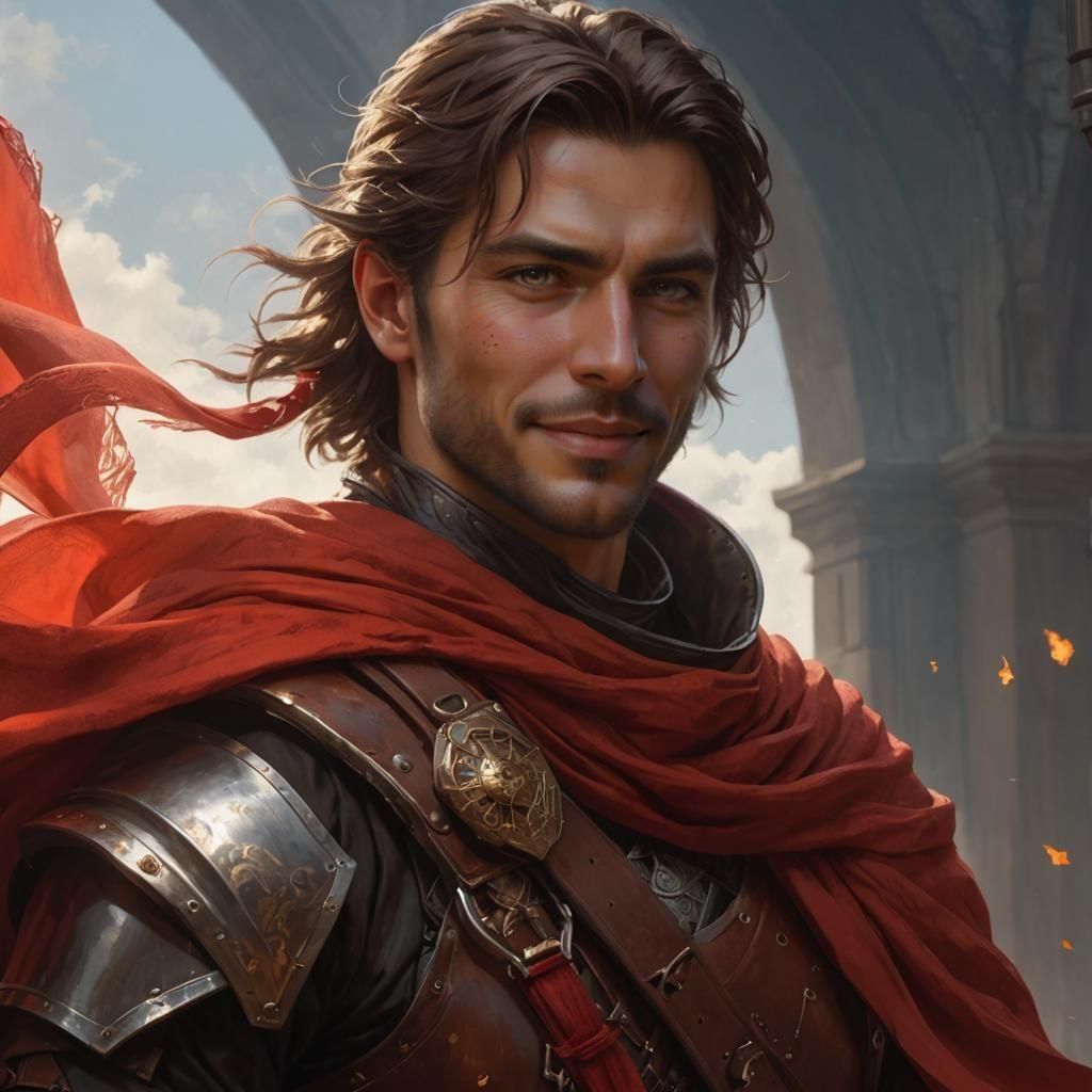 Epic Fantasy Adventurer Portrait in Digital Art Style