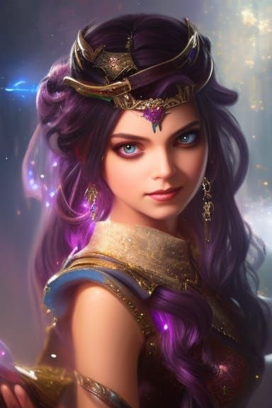 Gnome Wizard with Magical Sparkles in Fantasy Art