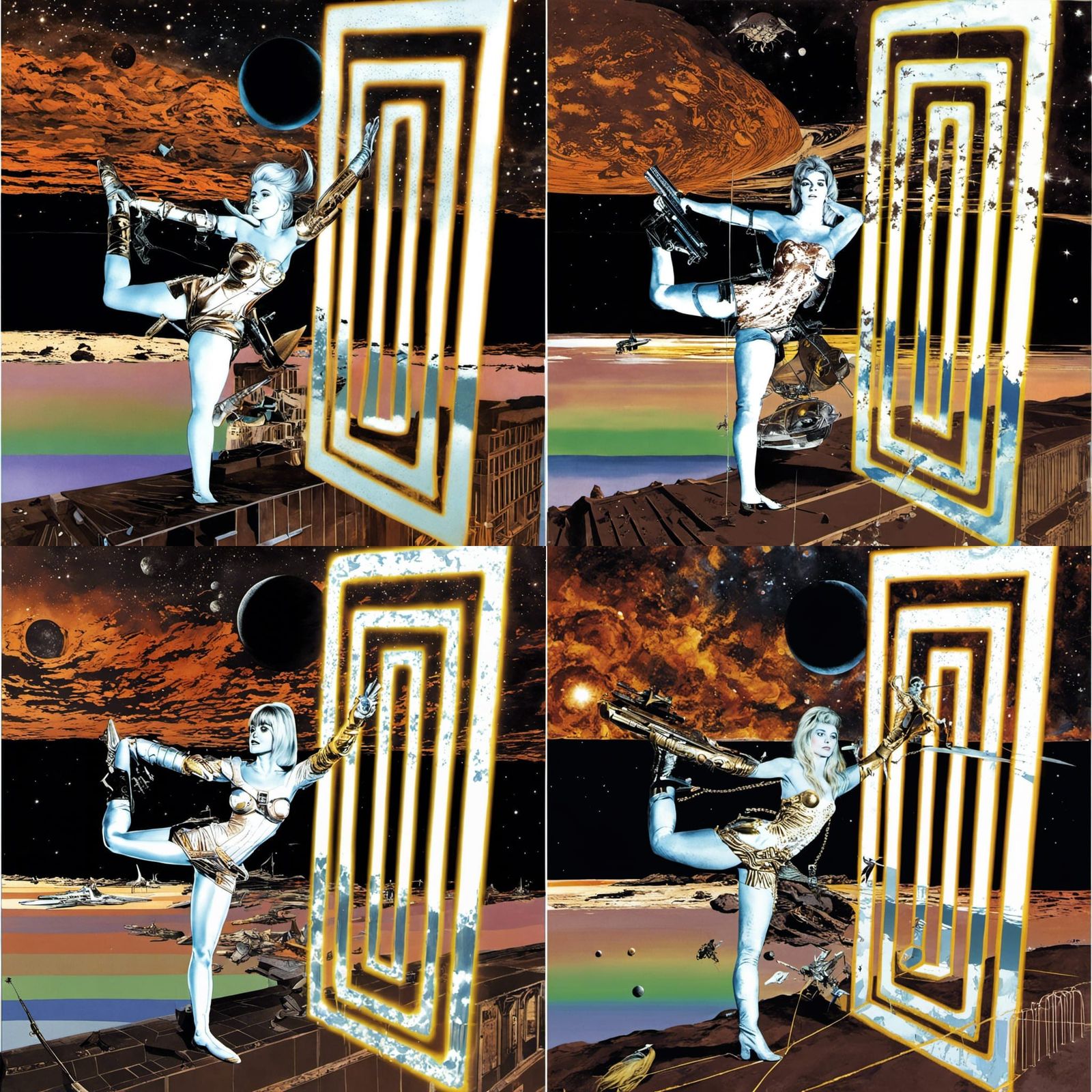 Barbarella Digital Art Illustration