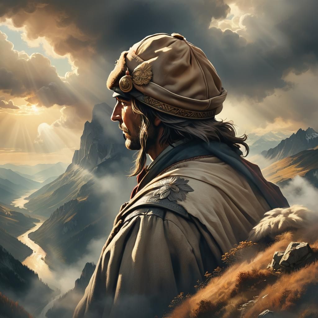 Decebalus Gazing from the Mountainside: Historical Illustrat...