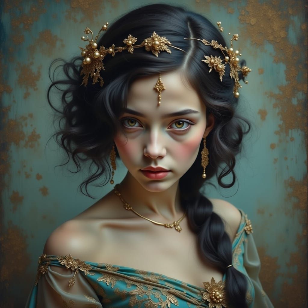 Striking Portrait Concept Art in Dynamic Triadic Colors