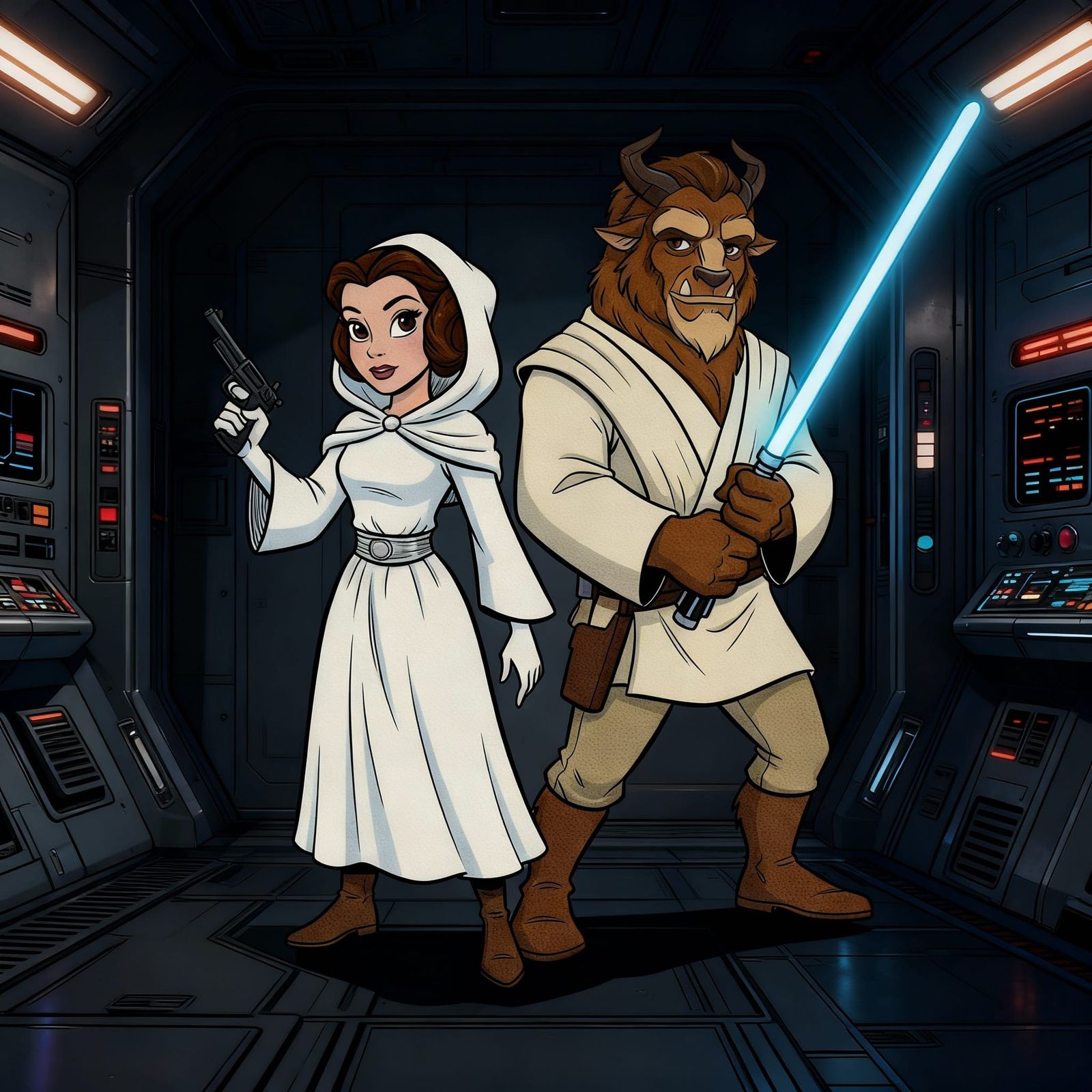 Star Wars Spaceship Interior Scene