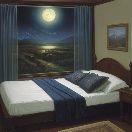 Dreamlike Oil Painting: Day as Night