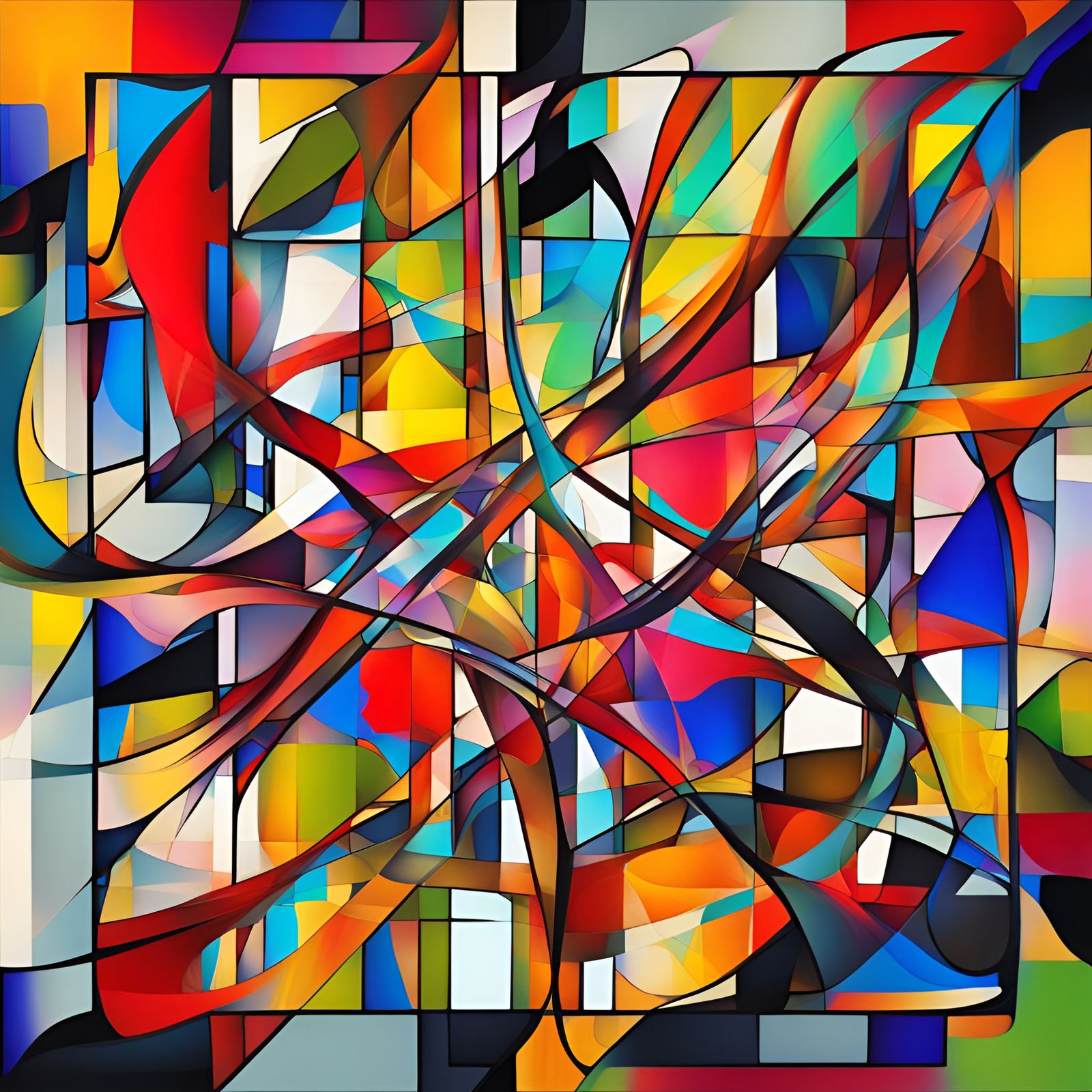 Colorful Abstract Art Composition