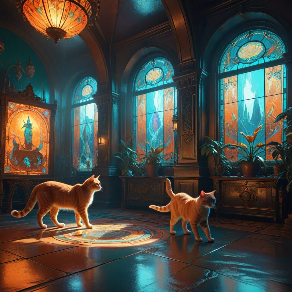 Cats Explore Fantasy Museum: Sci-Fi Concept Art
