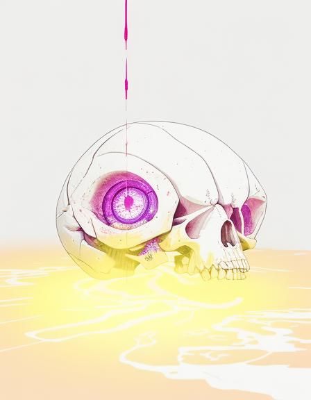 Hyperdetailed Pixel Art Zombie Headshot in Neon Colors