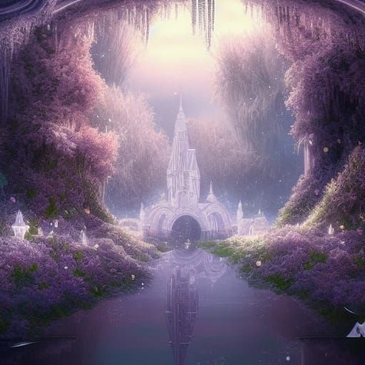 Romantic White Starlight Fantasy Concept Art