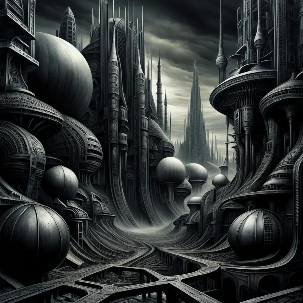 Dystopian Wasteland: Surreal Cubist Dreamscape