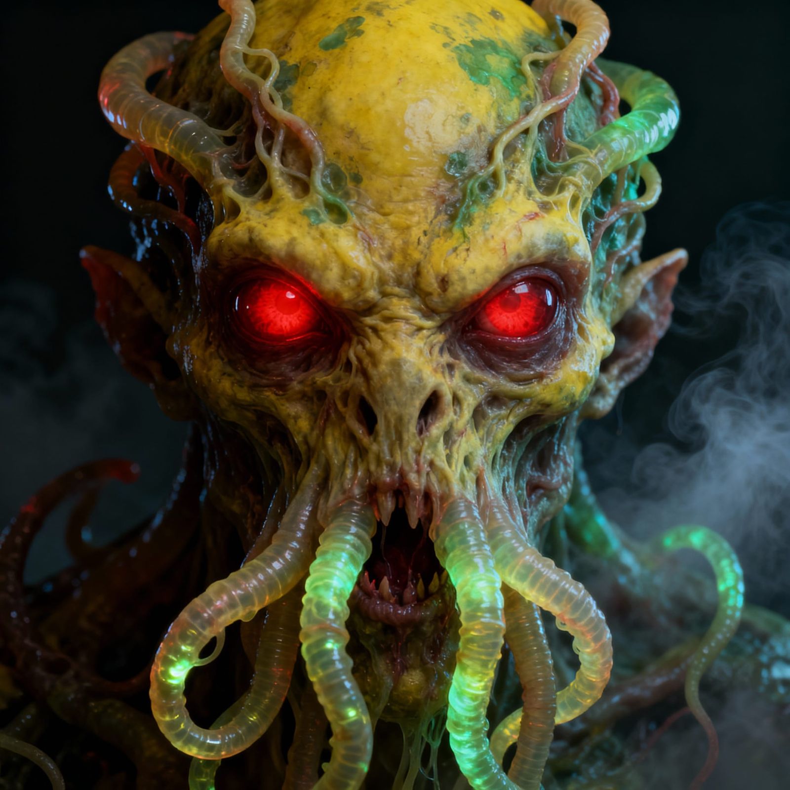 Lovecraftian Face in Detailed 3D Render