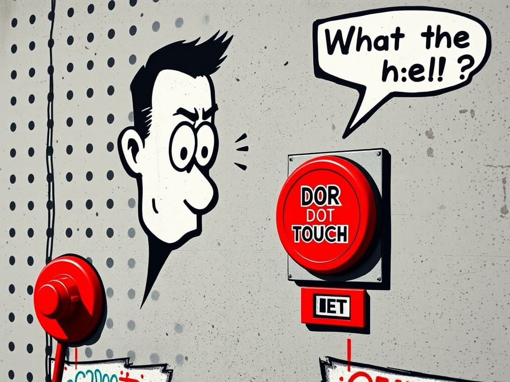 Banksy-Inspired Character in Pop Art Style