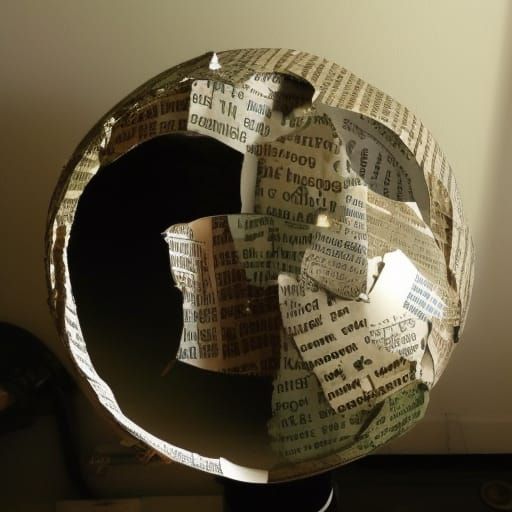 Newspaper Globe Typographical Experiment