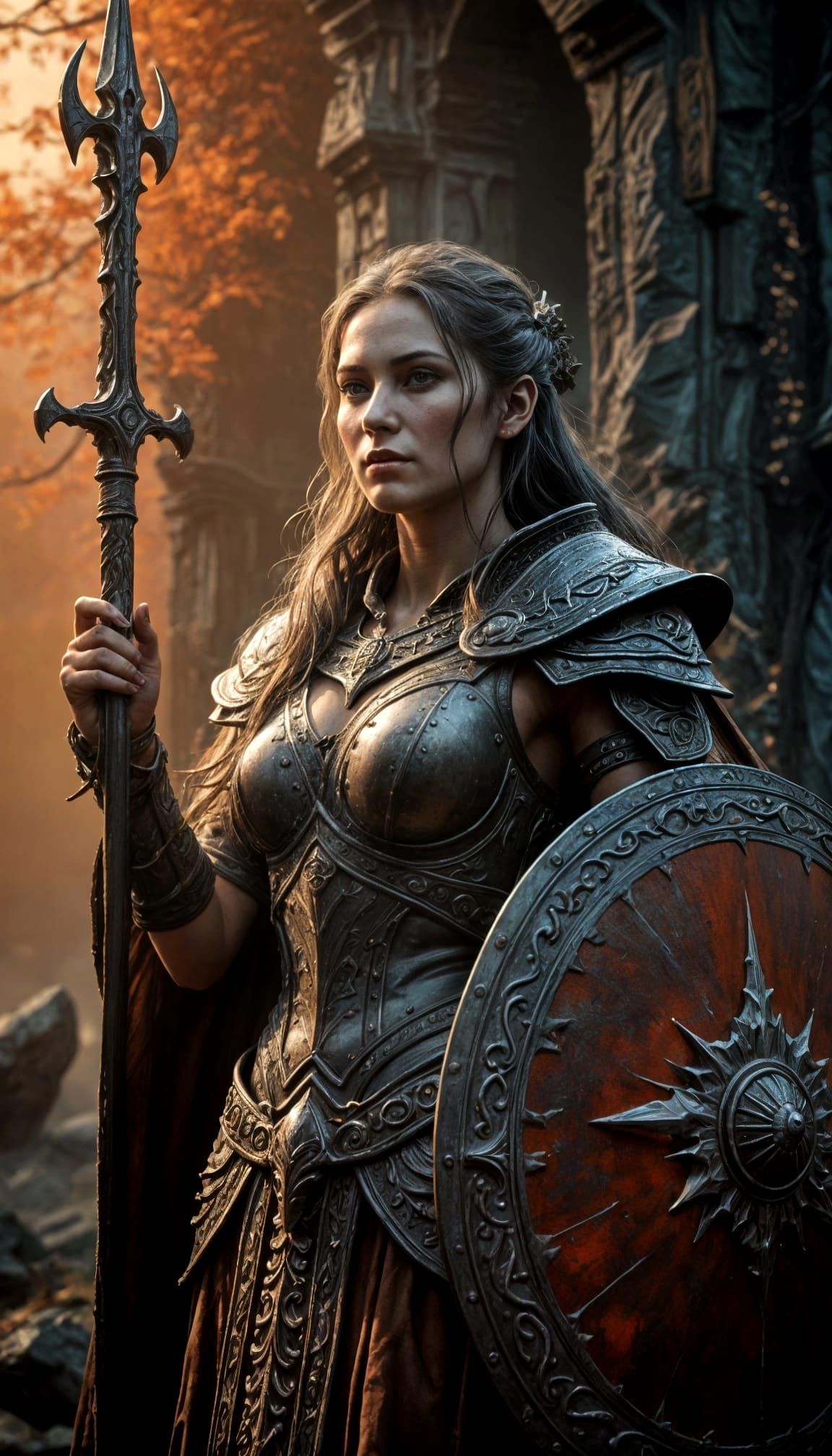 Ethereal Horror-Fantasy Portrait in Apocalyptic Surrealism