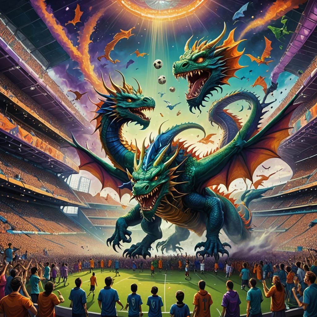 Mythical Stadium Dragon Concept Art
