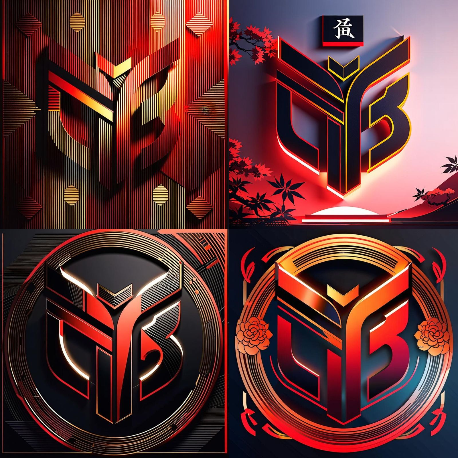 Modern Logo in Japanese Anime Style