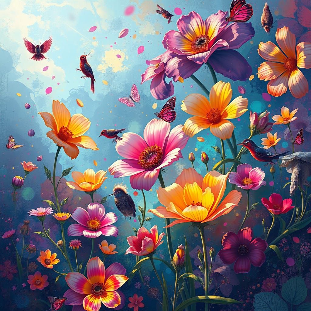 Magical Bloom in Vibrant Fairyland