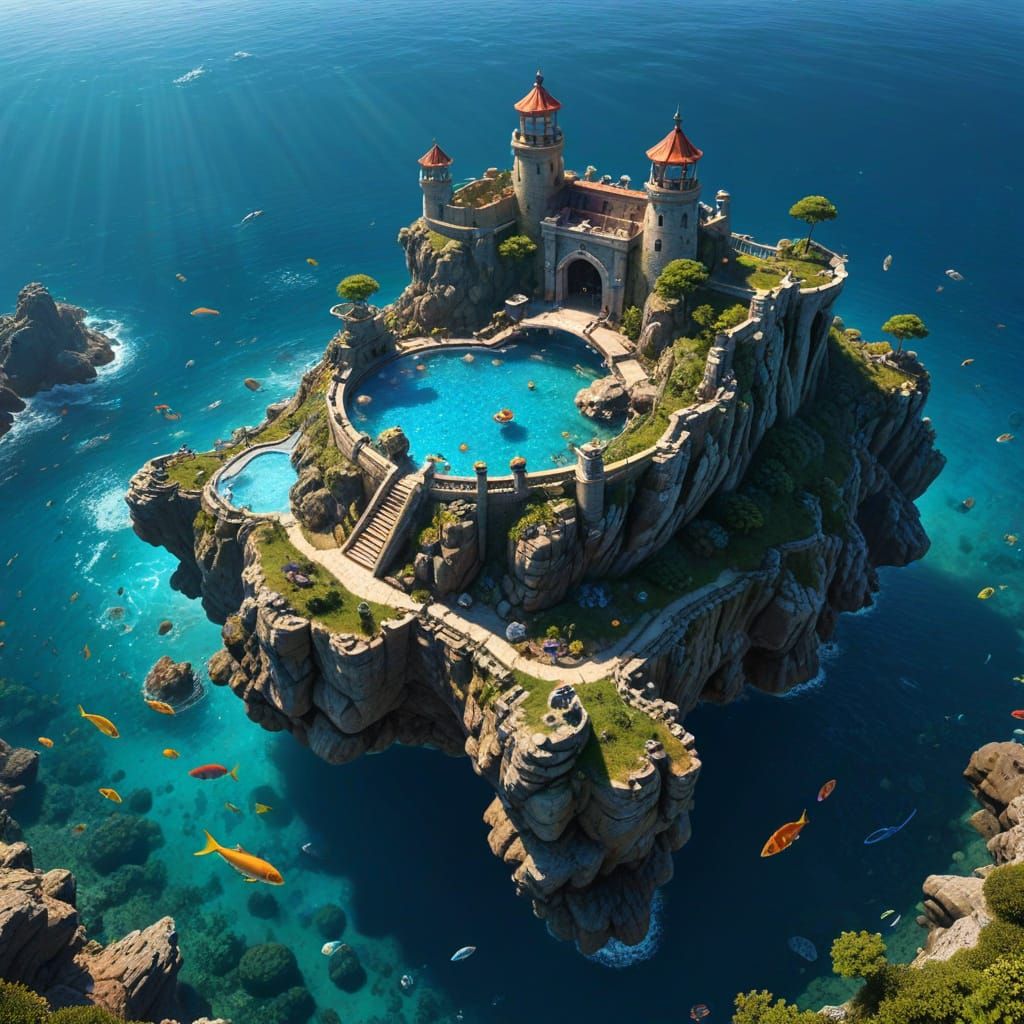 Fantastic AI Rendering of Atlantis
