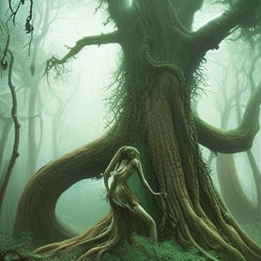 Ethereal Dryad in Twisted Forest