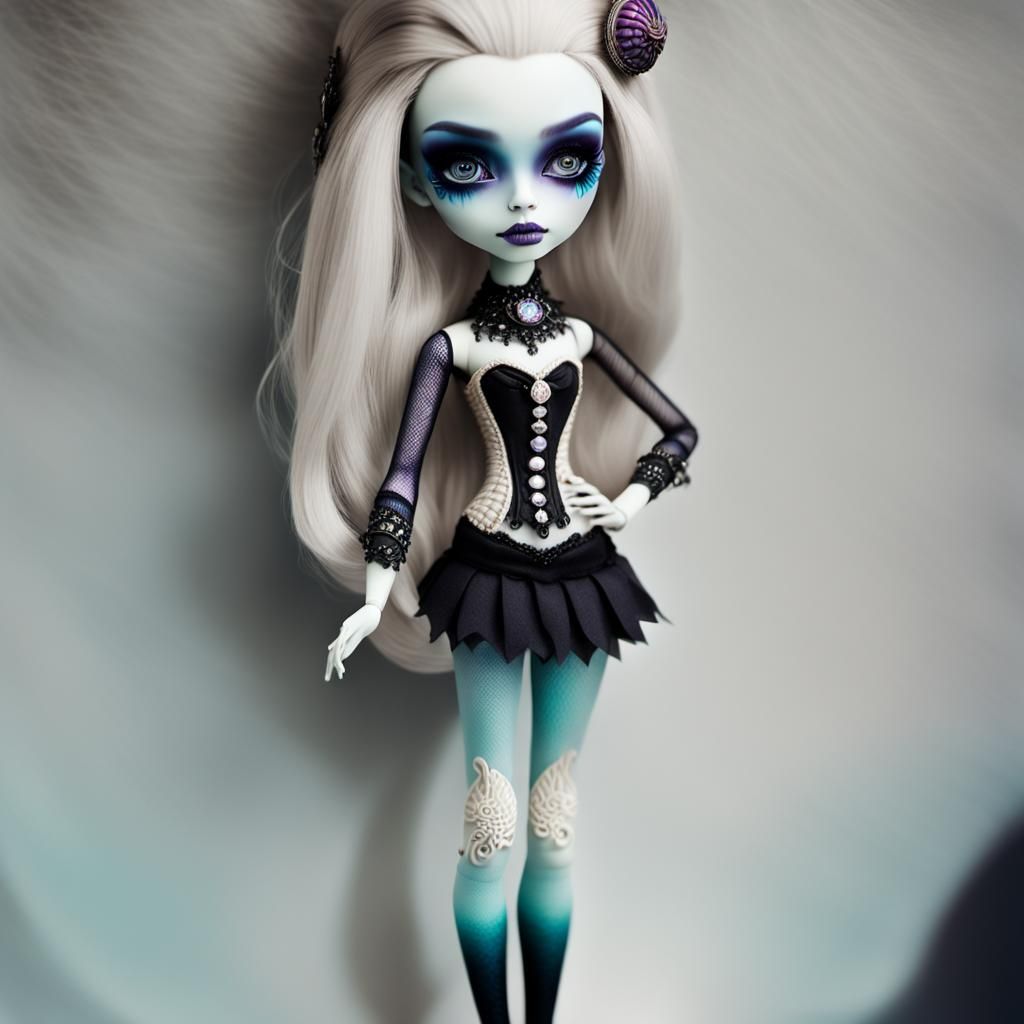 Mermaid Monster High Doll in Giger-Inspired Biomechanical St...