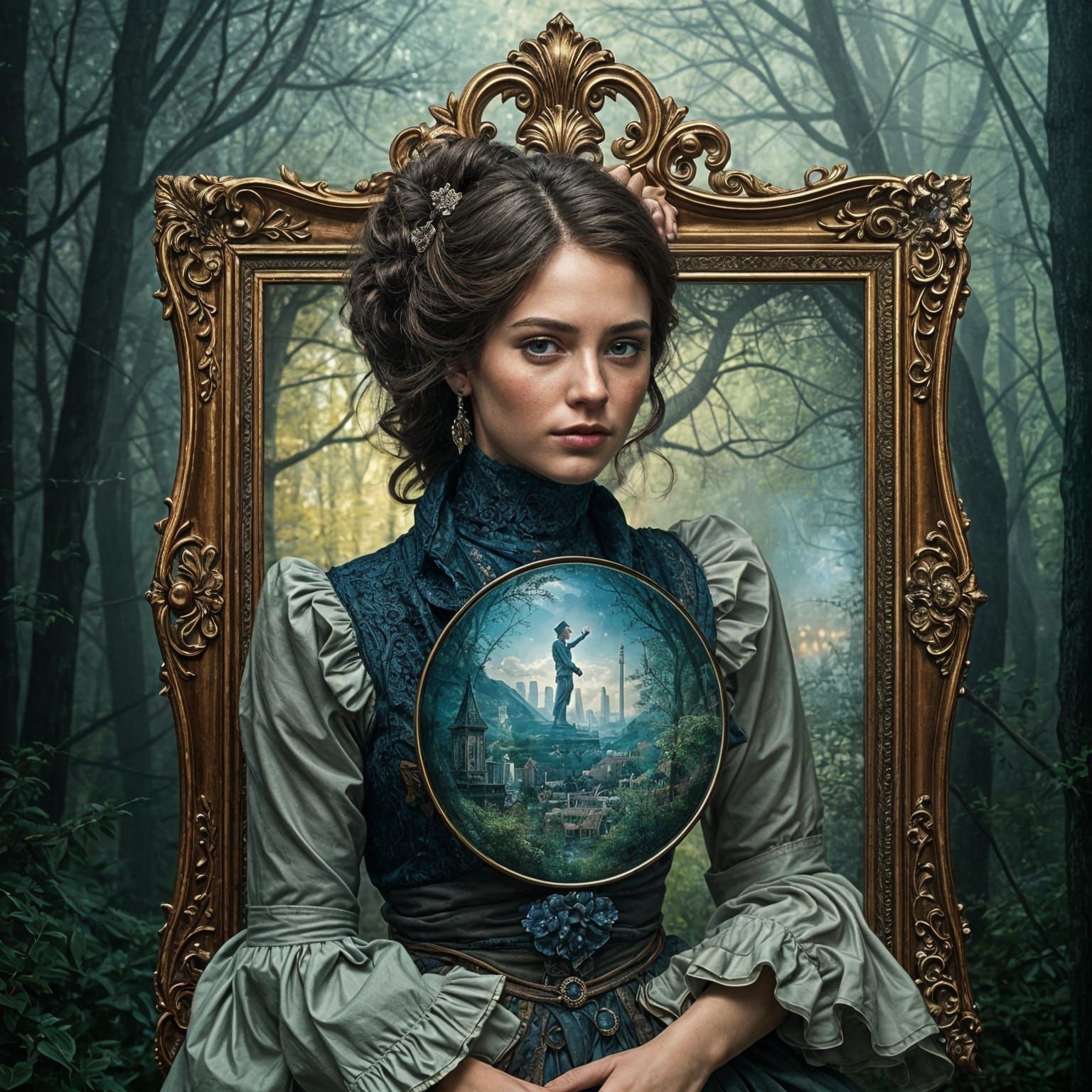 Hyperrealistic Recursive Image with Endless Depth