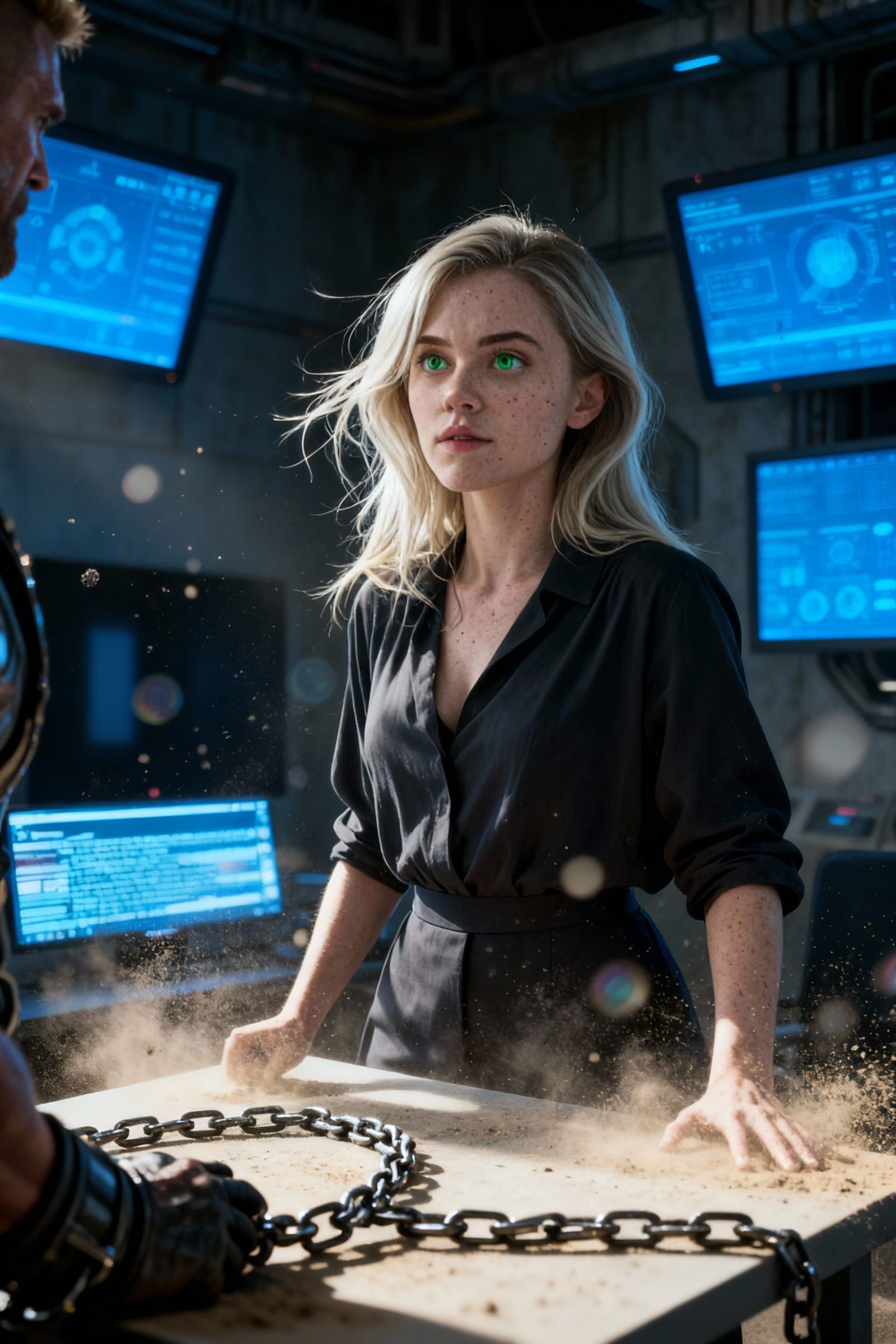 Realistic Portrait of Mirage in Syndrome's Hideout