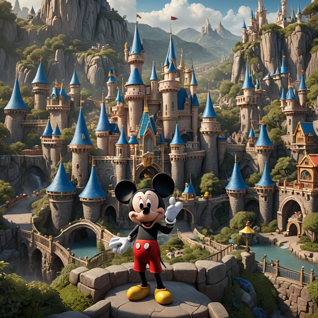 Mickey Mouse at Disneyland: Matte Painting