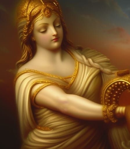 Cybele with hand-drum