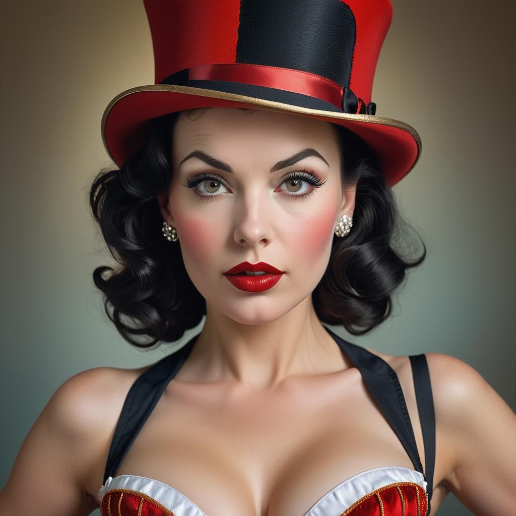Ringmaster Portrait in Classic Hollywood Glamour Style